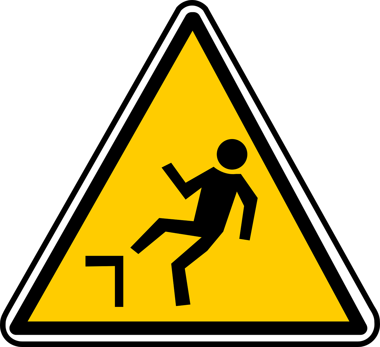 falling, hazard, warning